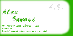 alex vamosi business card