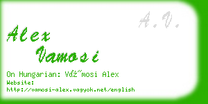 alex vamosi business card